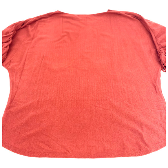 MAX STUDIO Heather Rust Ruche Sleeve Sz 1X - Picture 7 of 9